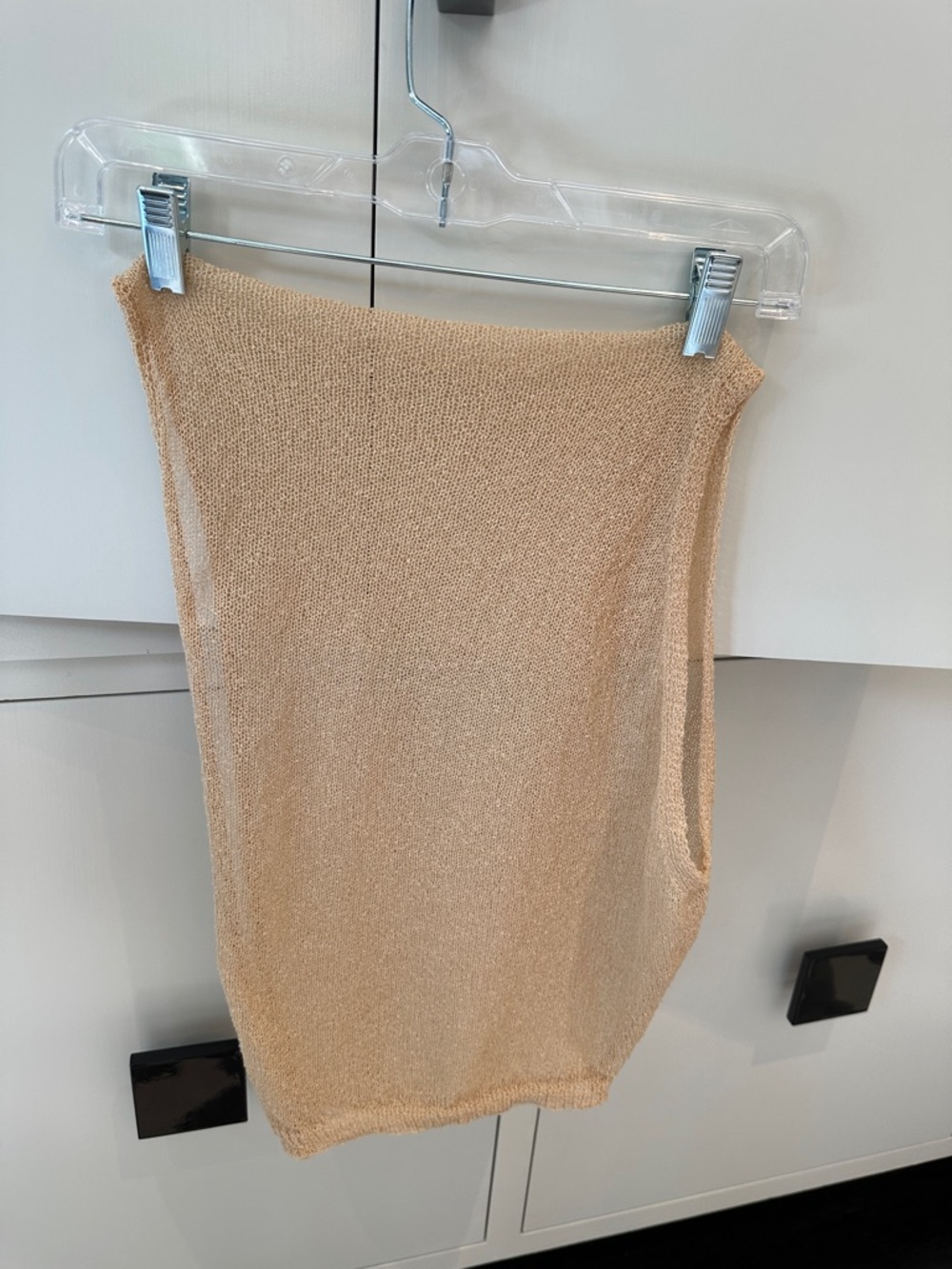 Women's Knit Tube Scarf - Beige Versatile Wrap